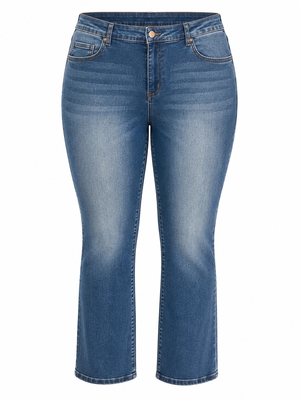 Flamingals 3XL Plus Size Bootcut Stretch Jeans Women’s Medium Wash Denim Curvy